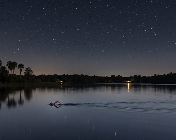 On open water swimming, performance scores, and listening to wild places.